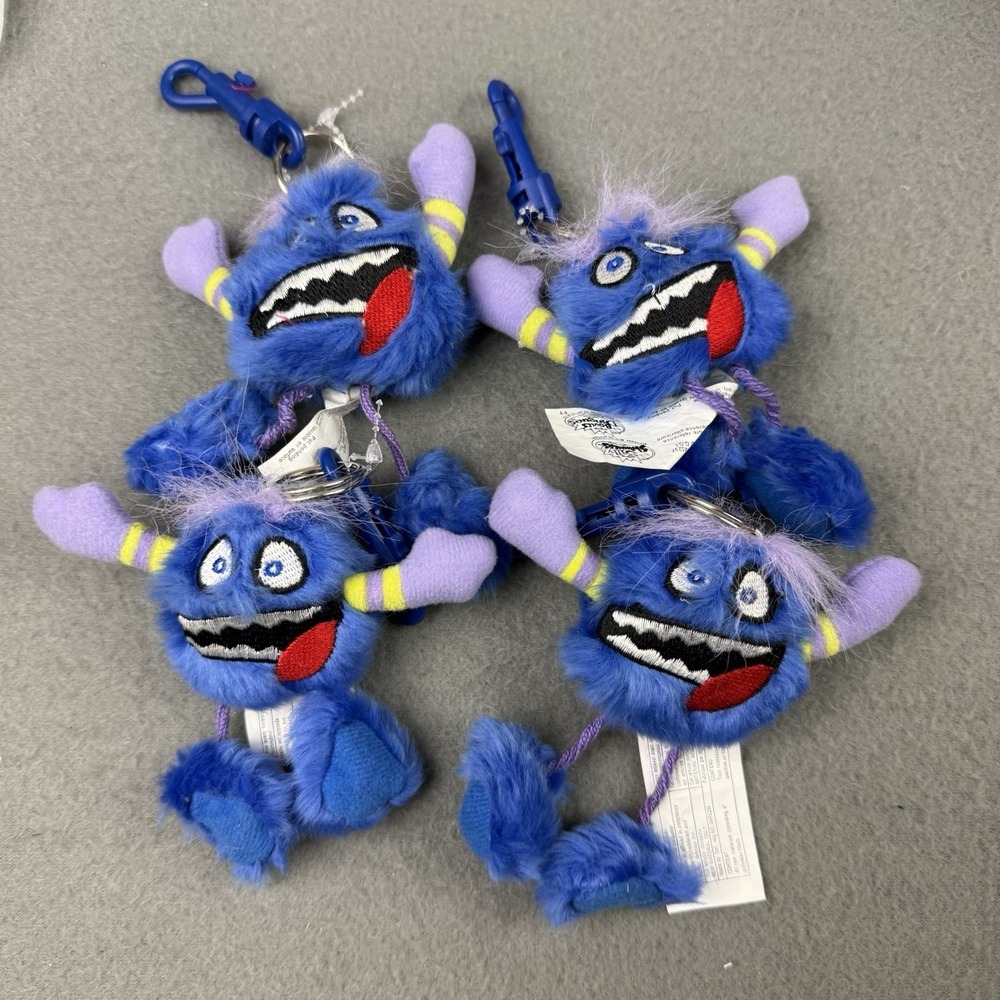 Silly‎ Slammers Beanbag Plush Keychains Lot of 4 NEW Old Stock Vintage 90s